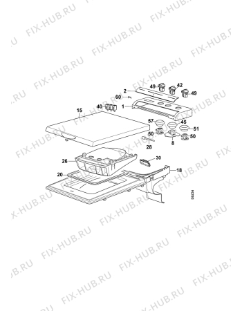 Взрыв-схема стиральной машины Zanussi TLS1083V - Схема узла Command panel 037